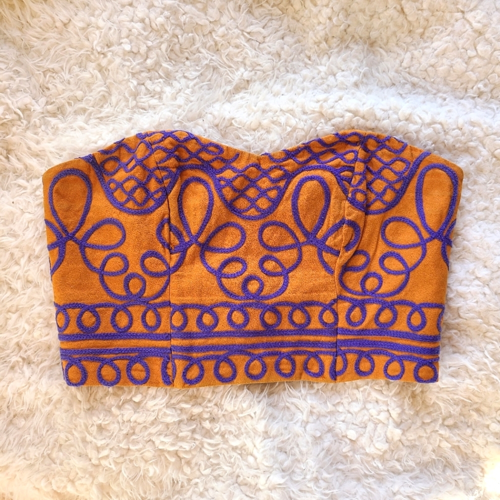 h&m • embroidered bandeau top